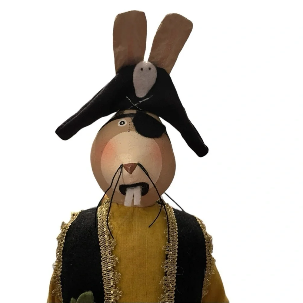 Whimsical Department 56 Counting Crow Studio Halloween Pirate Bunny Decoration